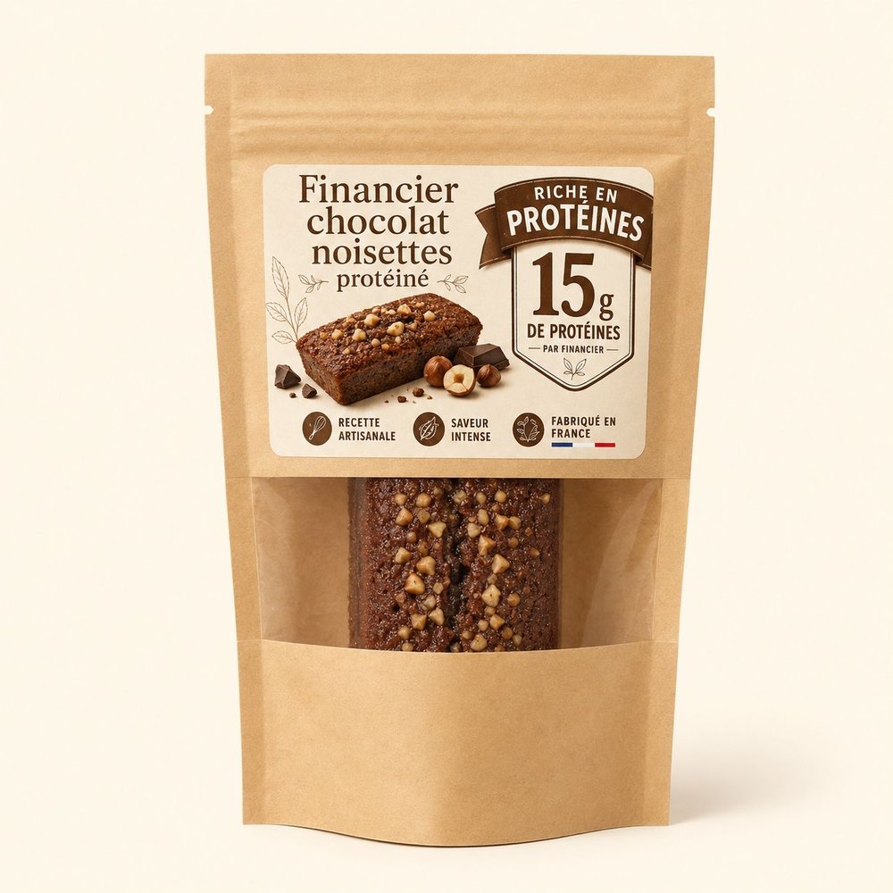 Financier chocolat-noisettes